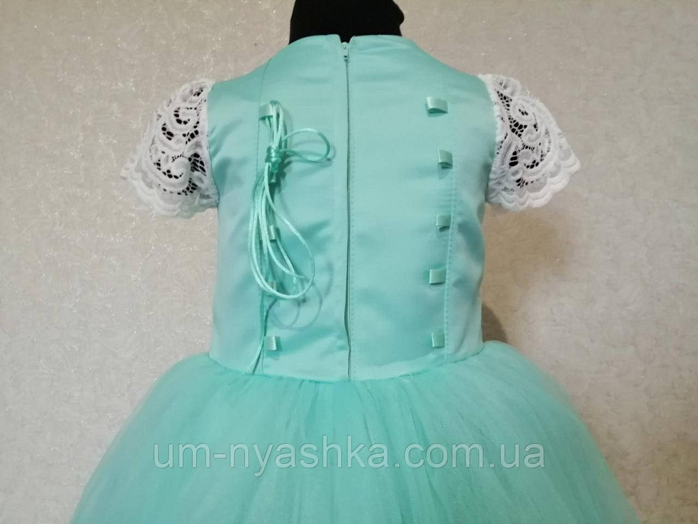 Детское нарядное мятное платье  Сильвия-брошка Кривой Рог - изображение 2