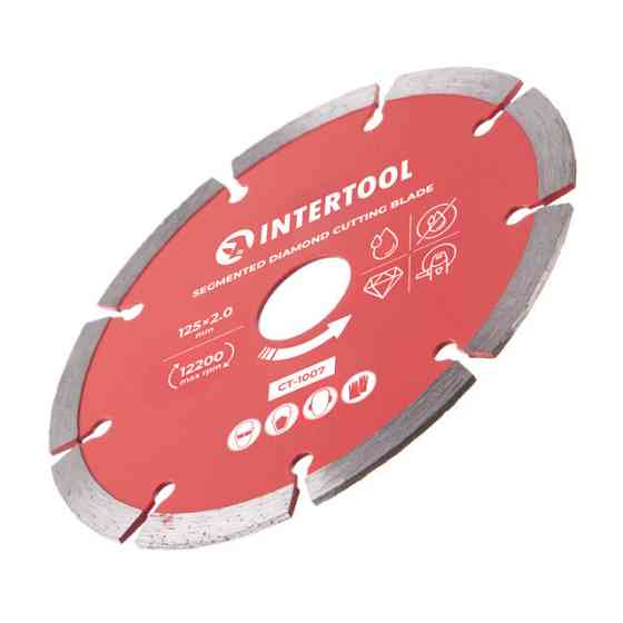 Диск відрізний сегментний алмазний, 125 мм, 22-24%, 12200 об/хв INTERTOOL CT-1007 Київ