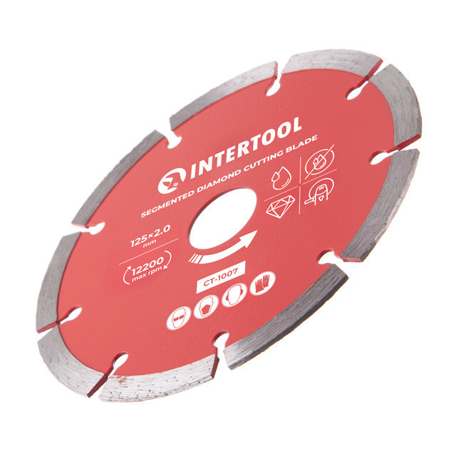 Диск відрізний сегментний алмазний, 125 мм, 22-24%, 12200 об/хв INTERTOOL CT-1007 Київ - фото 3