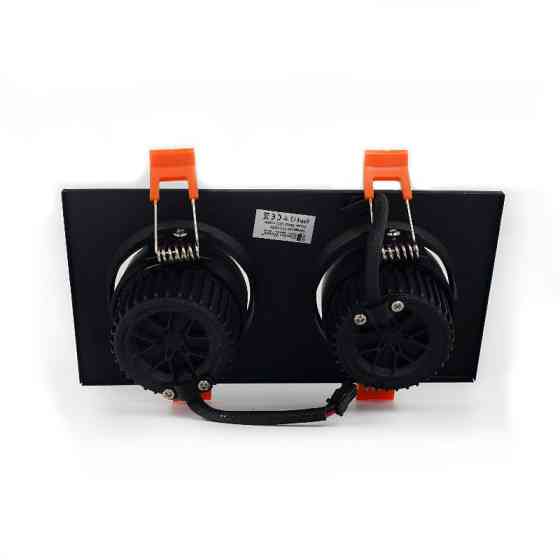 LED світильник стельовий подвійний   5Wx2 4100К, кут повороту   45°, чорний Дніпро