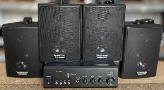 Акустический комплект для кофейни магазина фоновая озвучка 4 колонки. Харьков