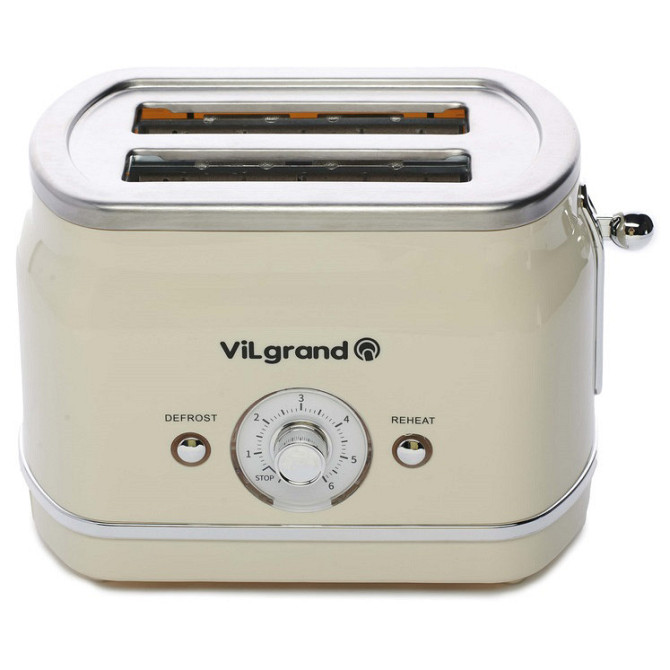 Електричний побутовий тостер на 2 тости ViLgrand VT0823R 850 Вт, Електро тостер Маленький PT-59 Київ - фото 10