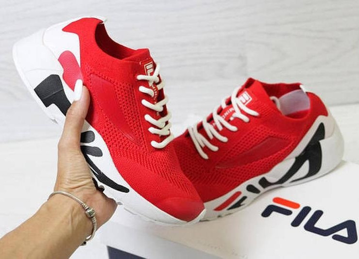 Кросівки FILA Червоні Жіночі Сіточка Філа Тканинні Легкі (розміри: 41,42,43) Дніпро - фото 10