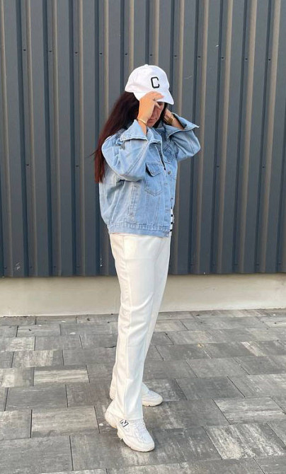 Джинсовая куртка женская оверсайз весна/осень р 42-46 Харьков - изображение 2