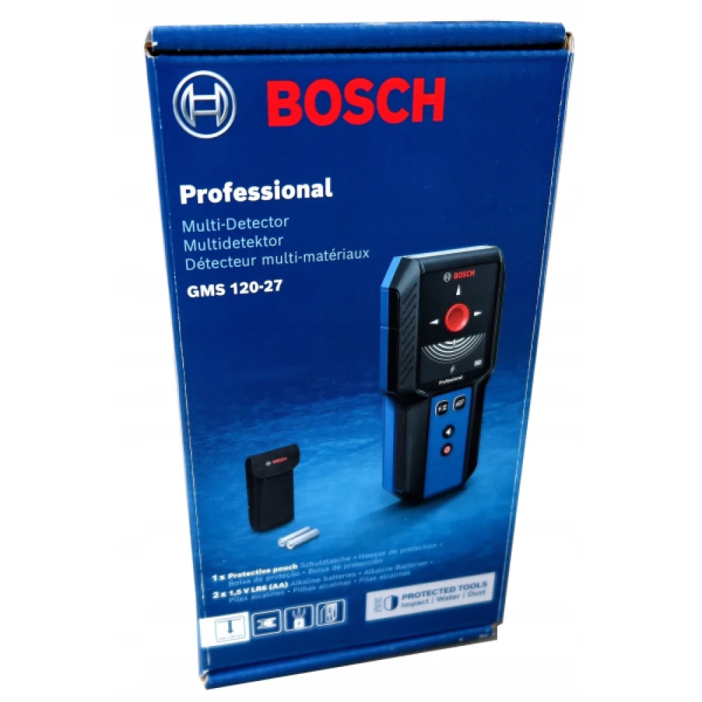 Детектор прихованої проводки металу (металодетектор) Bosch GMS 120-27 : 120мм глибина пошуку (0601081700) Київ - фото 5