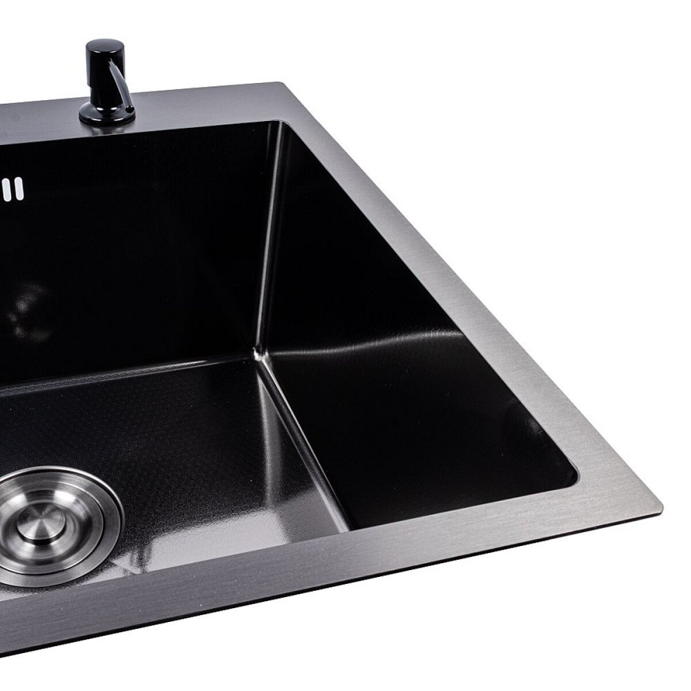 CM 78*50 R DÉCOR Мийка PVD чорна Valeso Handmade (3.0/0.8) Коломыя - изображение 3