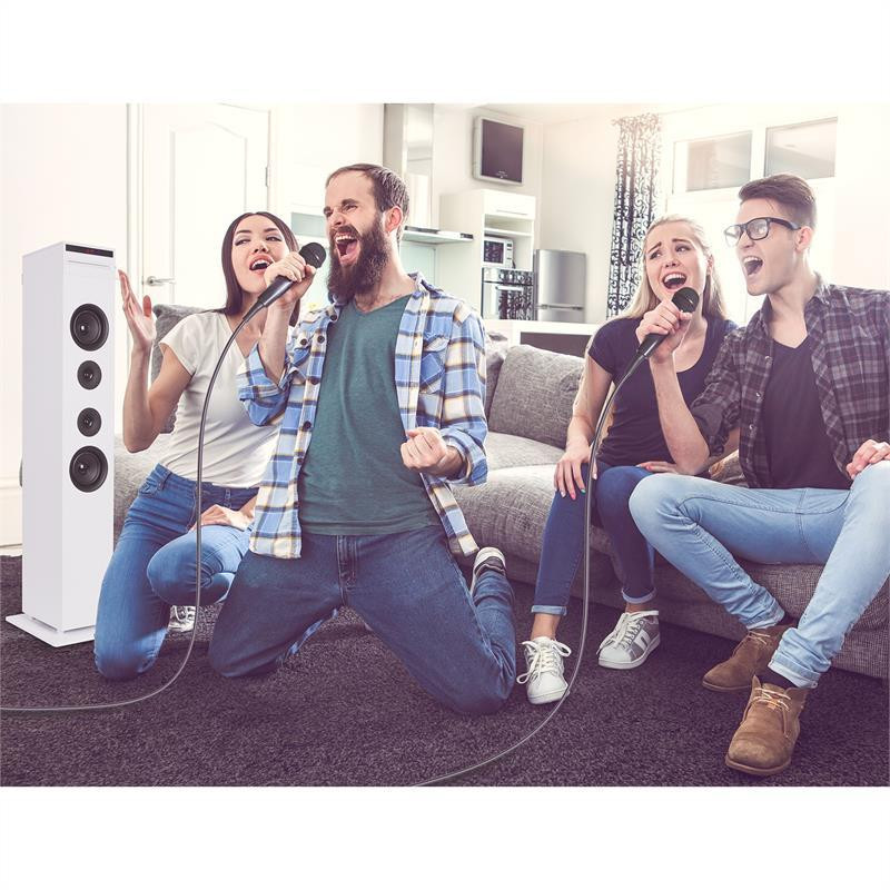 Karaboom CD Система караоке Bluetooth MP3 Зарядное устройство USB Микрофон FB Белый Белый (Германия, читать Ровно - изображение 2