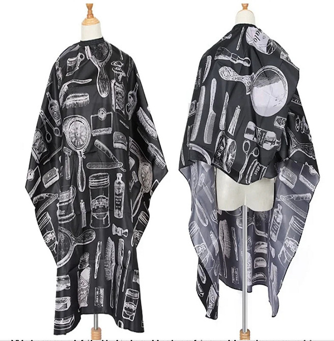 Парикмахерская накидка для стрижки и покраски 110 на 140 см черный Киев - изображение 8