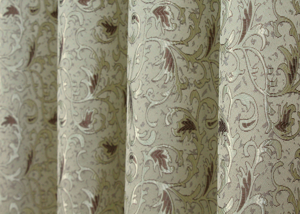 Комплект готових штор VR-Textil Жакард № 1585ш Бежевий 140х270 см 2 шт (33-0456) Киев - изображение 8