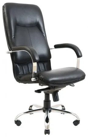 Офісне Крісло Керівника Richman Nicosia Sofitel 02 Хром М2 AnyFix Чорний Київ