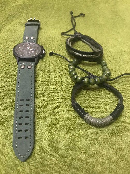 Часы мужские LIANDU Green + браслеты Киев - изображение 8