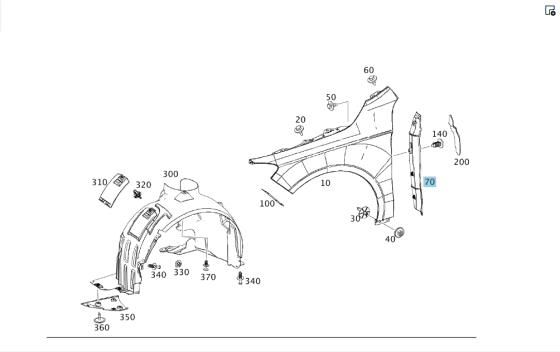 Mercedes-Benz  A1178890225 Пильовик торця переднього правого крила CLA Shooting Brake X117 CLA C117 Одеса