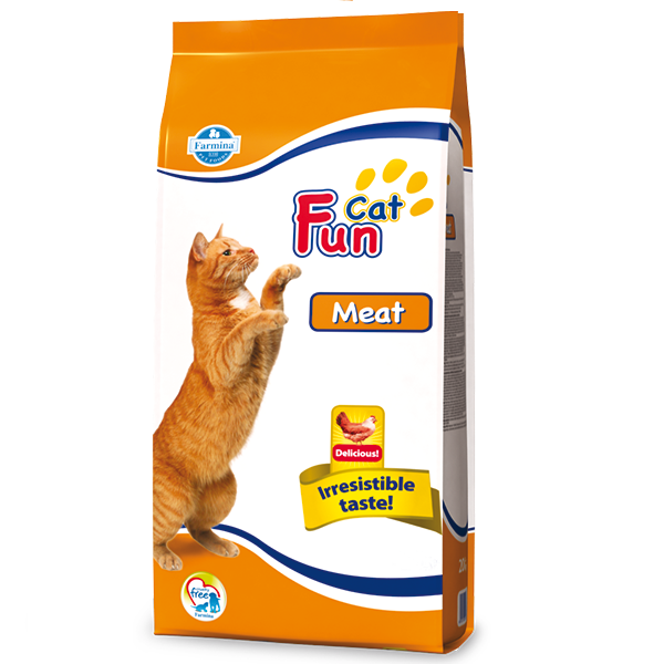 Повнораційний сухий корм Farmina Fun Cat, для дорослих котів, з м'ясом, 20 кг Київ - фото 1
