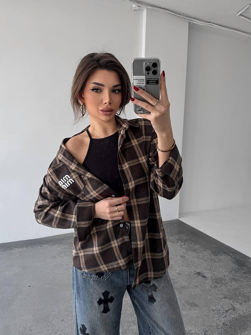 Жіноча картата сорочка (з накатом) 42-46, карта 33 Одеса - фото 3