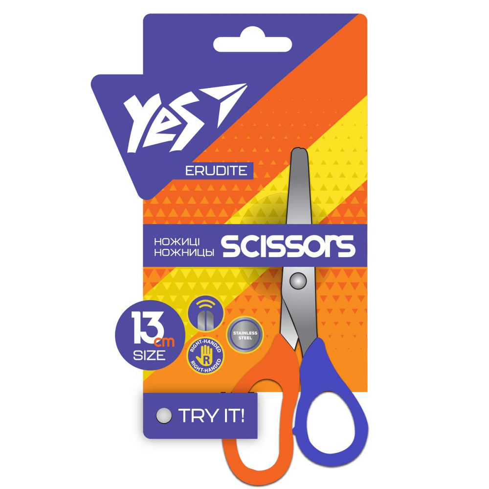 Ножиці "Yes" 480405  13 см "Erudite", шт Київ - фото 1