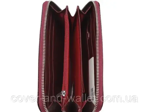 Бордовий лаковий жіночий гаманець на блискавці з ремінцем для руки ST S4001A Київ - фото 4