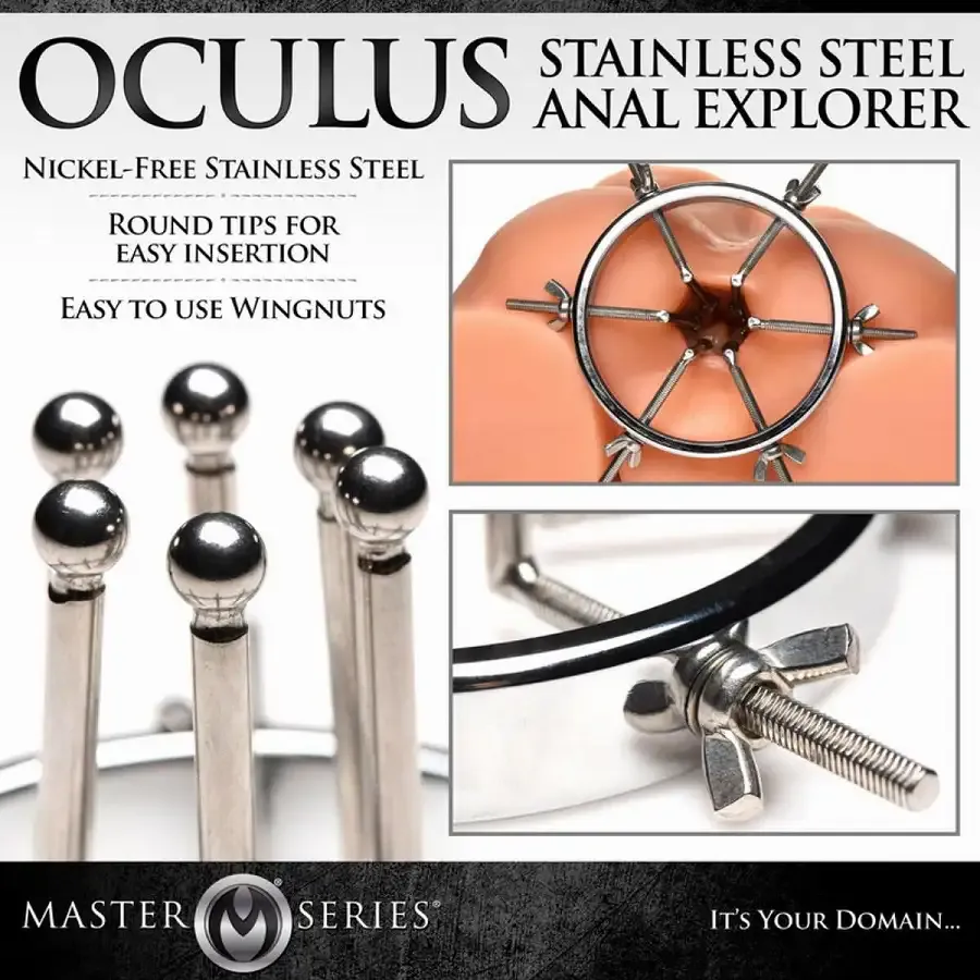 Анальний розширювач Master Series Oculus Stainless Steel Anal Explorer Львів - фото 7
