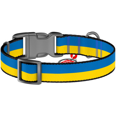 Ошейник для животных WAUDOG Nylon с QR паспортом Colors of freedom пластиковый фастекс S (4501-4020) Винница - изображение 2