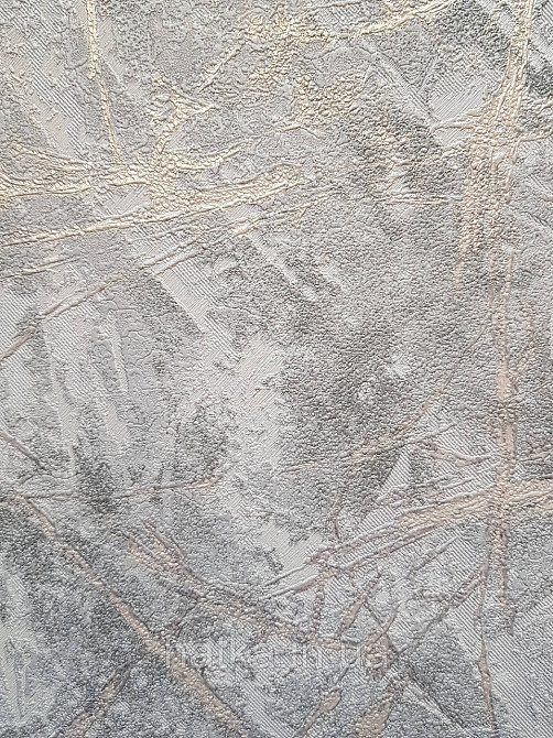 Обои виниловые на флизелине метровые Sintra Edelina под штукатурку бетон структурные серые белые золотистые Киев - изображение 3