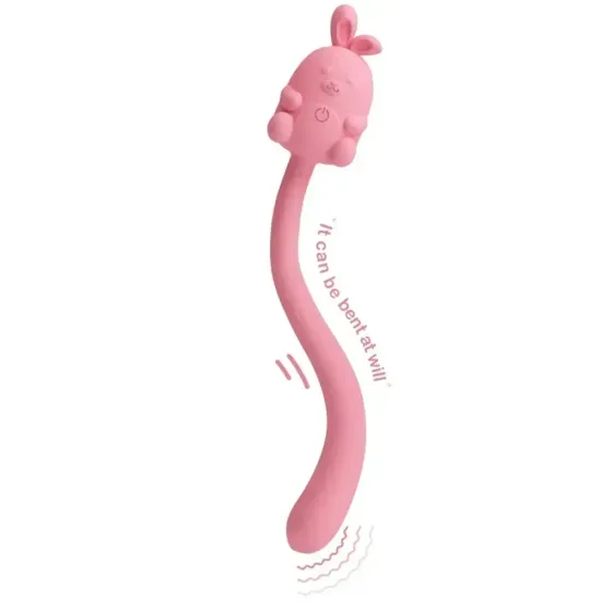 Мини-вибратор на палочке Pretty Love Cute Bunny гибкий, розовый, 14.2 х 1.8 см Sex Aura Киев