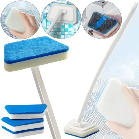 Трапециевидная щетка для очистки пола с длинной ручкой Glass eraser Коломия