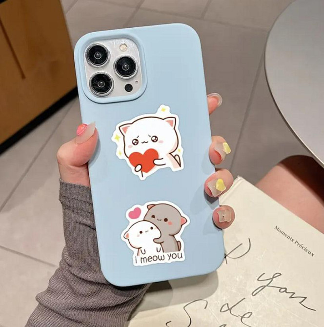 Набор наклеек (стикеров) Mochi Cat (60 шт.) стикербомбинг для телефона, ноутбука Киев - изображение 3