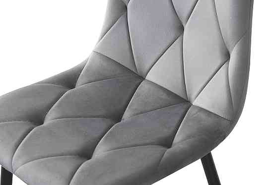 Стілець Меморі, чорний/ велюр сірий Киев