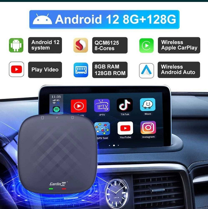 CarliunKit Al Box ULTRA 8gb/128gb-CarPlay/Android Auto/YouTude. Київ - фото 2