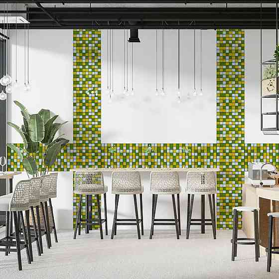 Жовто-зелена скляна мозаїка для декору Київ