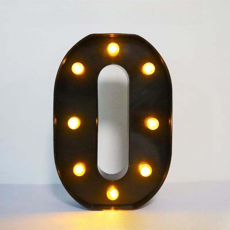 Літера з підсвіткою O об'ємна маленька 22 на 14 см чорний Київ - фото 1