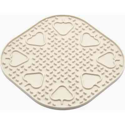 Універсальний посуд для тварин Fiboo Snoopy килимок для злизування ласощів та їжі, 25х25 см бежевий (FIB0254) Вінниця