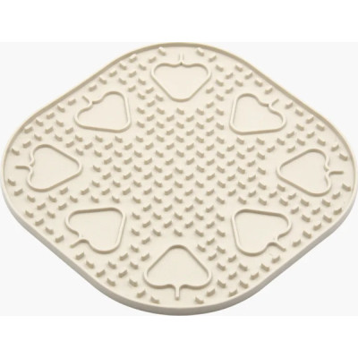 Універсальний посуд для тварин Fiboo Snoopy килимок для злизування ласощів та їжі, 25х25 см бежевий (FIB0254) Вінниця - фото 1