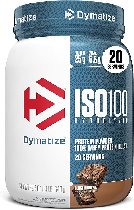 Ізолят сироваткового протеїну Dymatize nutrition ISO 100 640 г, Fudge Brownie Луцьк - фото 1