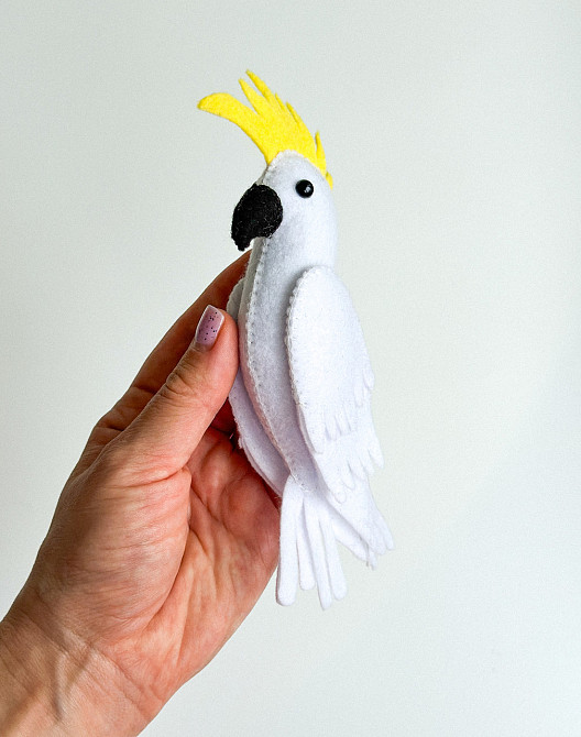 Іграшка з фетру ручної роботи Какаду Київ - фото 4