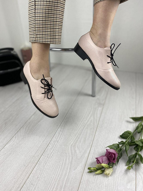 VIKTTORIO Туфлі жіночі VIKTTORIO 222 пудра (весна-літо, шкіра натуральна) (3134) 36р.39р. Коломыя - изображение 5