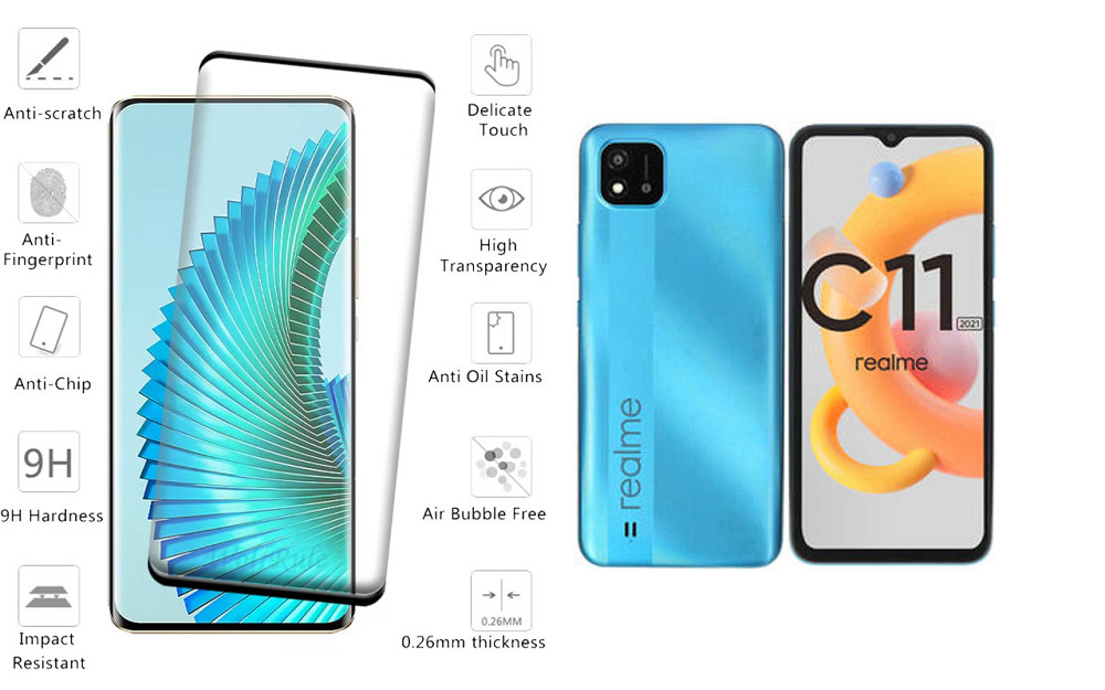 Захисне скло HyperGlass Pro для realme C11 2021 – максимальна чутливість та захист Київ - фото 2