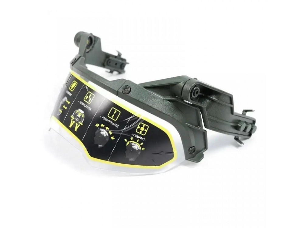 Тактические флип очки для шлема с прозрачными линзами маска защитная на глаза каску Олива Одесса - изображение 1