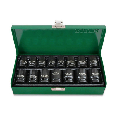 Набір головок Toptul ударних 1/2" 10-24мм 15шт. (GDAD1501) Вінниця - фото 1