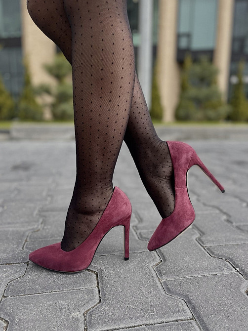Nivelle Туфлі жіночі NIVELLE бордові натуральна замша каблук 11 см 35р.37р. (5249) Коломия - фото 5