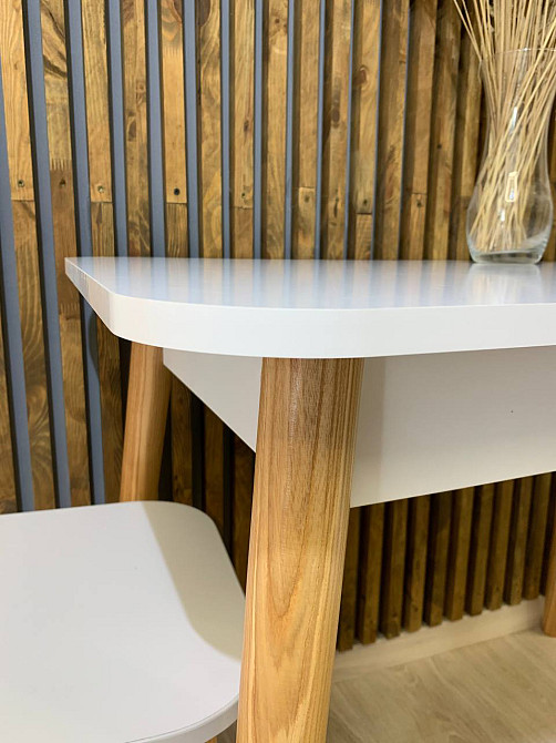 Обідній стіл LION Маямі-2 дерев'яні ніжки Німфея Альба (LION-041003) Дніпро - фото 14