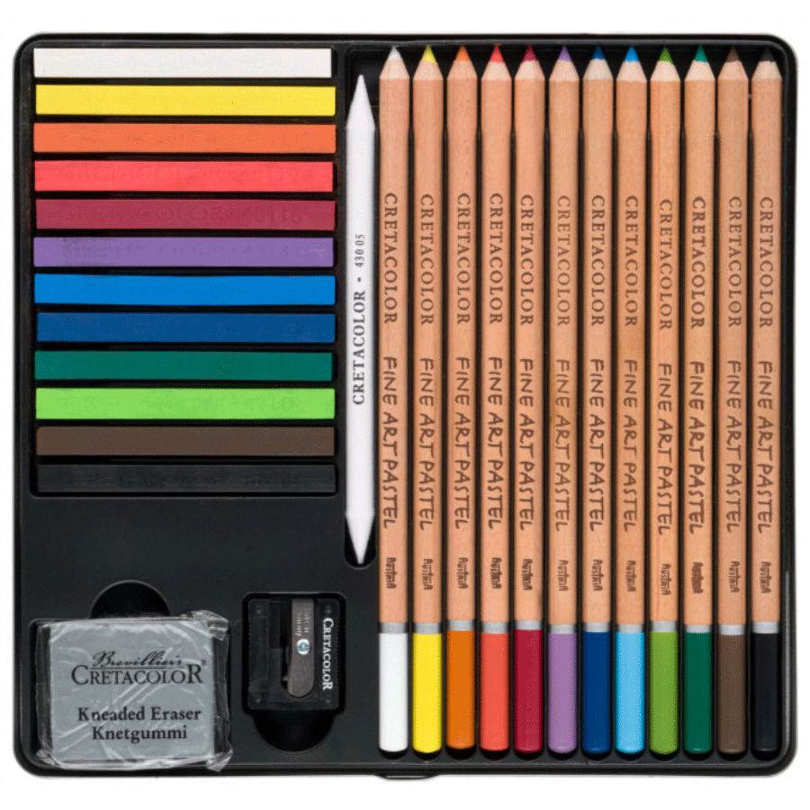 Набор пастели и карандашей THE PASTEL BASIC BOX 27шт металлическая коробка Cretacolor Киев - изображение 2