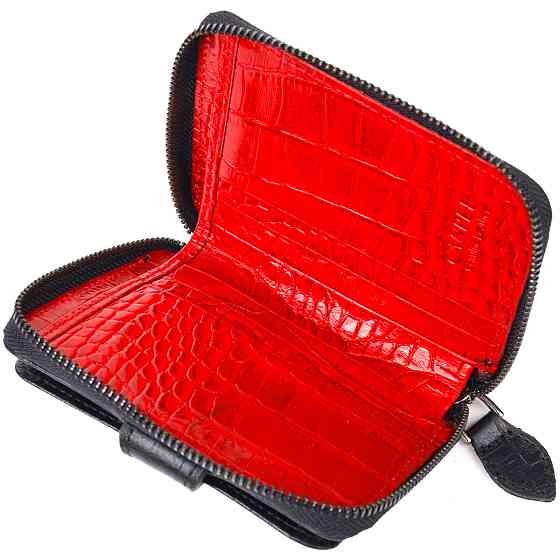 Практичне жіноче портмоне з натуральної фактурної шкіри CANPELLINI 21491 Чорне Київ