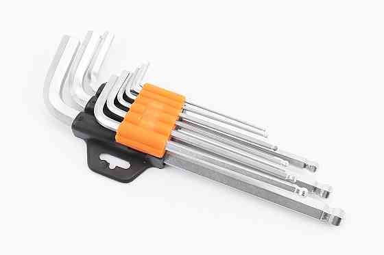 Ключ-набір 9 предметів (шестигранники 1.5,2,2.5,3,4,5,6,8,10мм), KL-9705A Киев