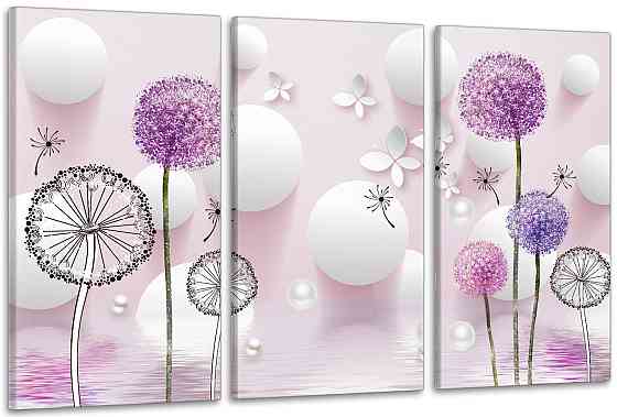 Модульна картина у вітальню/ спальню  Квіти  ART-070_3A 100х150 см Київ