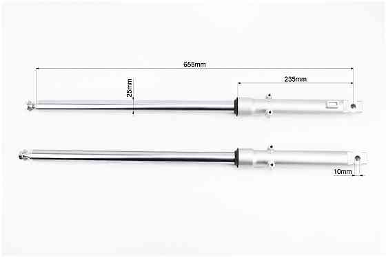 Амортизатор передній (пір'я), лев., правий. к-кт L-655мм D-25мм (пружина всередині) Киев