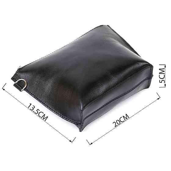 Удобная кожаная косметичка Shvigel 16409 Черный Киев