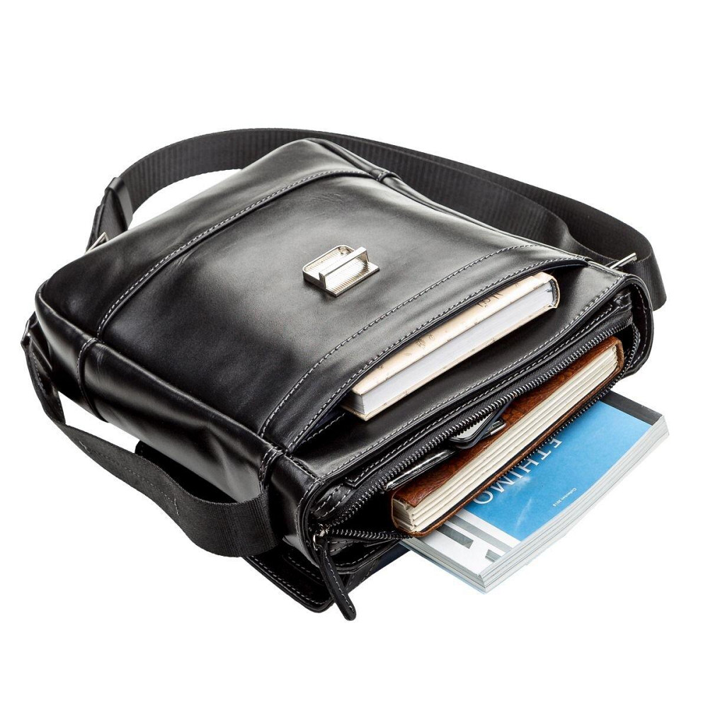 Сумка мужская SHVIGEL 11118 кожаная Черная Киев - изображение 5