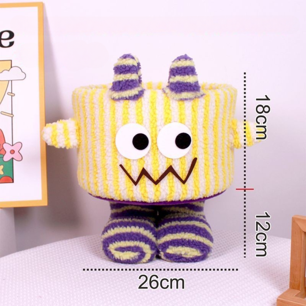 Корзина для игрушек плюшевый органайзер в детскую комнату мягкий для вещей и игрушек детская. В полоску Каменец-Подольский - изображение 3