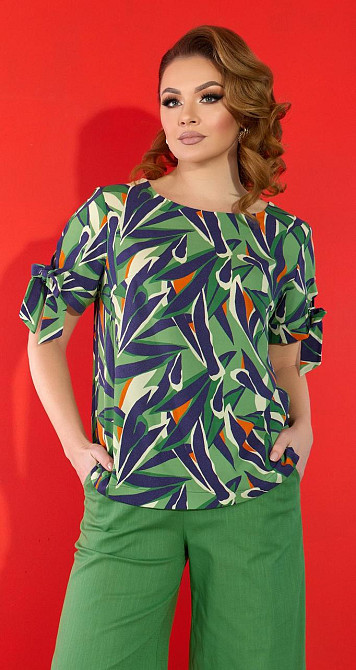 Лляний костюм великого розміру (48) Київ - фото 1