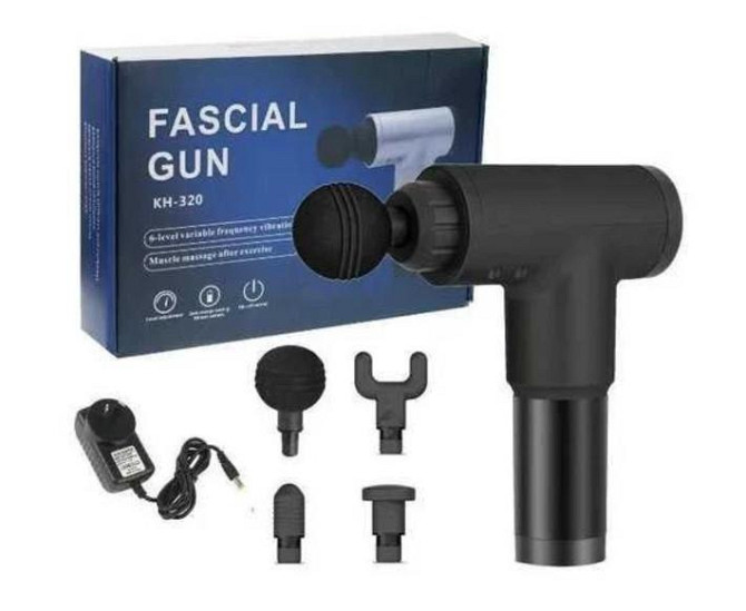 Беспроводной перкуссионный массажный пистолет Fascial Gun KH-320 ударный массажер Винница - изображение 1